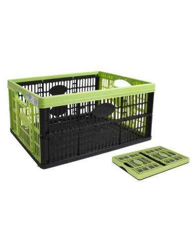CAJA PLEGABLE 32 LITROS VERDE Y NEGRA