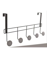 PERCHERO NEGRO 5 POMOS PARA PUERTA