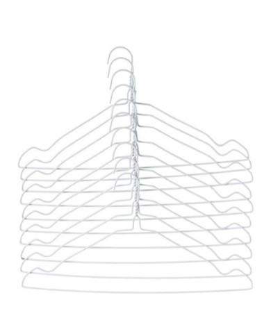 SET 10 PERCHAS BLANCAS PLASTICAS