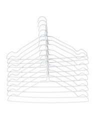 SET 10 PERCHAS BLANCAS PLASTICAS