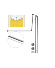 BARRA ESQUINERA DUCHA ACERO INOX 25MM HBS