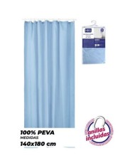 CORTINA DE BAÑO 140X180 AZUL HBS