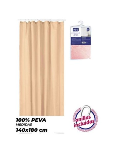 CORTINA DE BAÑO 140X180 NARANJA HBS