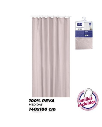 CORTINA DE BAÑO 140X180 ROSA HBS