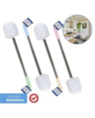 ESCOBILLA DE BAÑO ACERO INOX CON MANGO COLORES