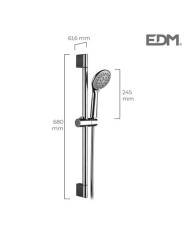 BARRA BAÑO CON FLEXO Y MANDO DE DUCHA EDM