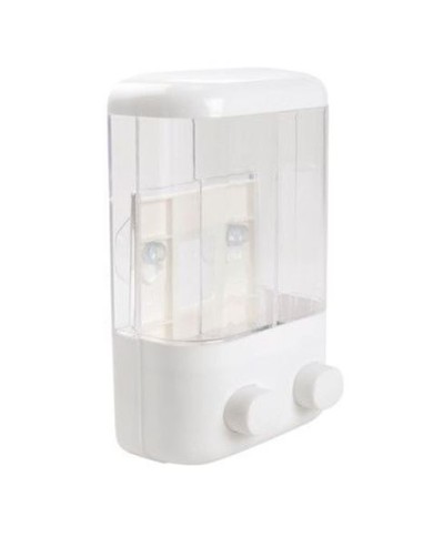 DISPENSADOR JABON-CHAMPU BAÑO 2X500ML BLANCO