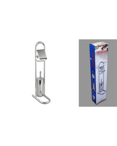 PORTARROLLO ESCOBILLERO METAL