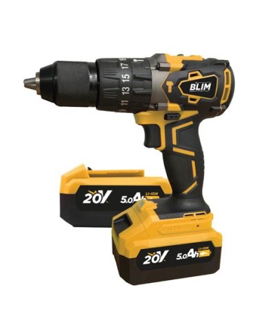 TALADRO PERCUTOR S/CARBONES 20V | 2 BATERIAS 5AH BLIM
