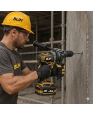 TALADRO PERCUTOR SERIE PRO 140Nm S/CARBONES 20V | BATERIA 4AH BLIM