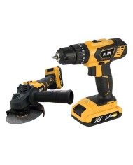 PACK 20V TALADRO PERCUTOR + RADIAL 115/125MM | BATERIAS 2AH Y 4AH BLIM