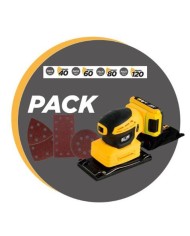 PACK MULTILIJADORA 3 PLACAS 20V 2AH + JUEGO DE 36 LIJAS BLIM