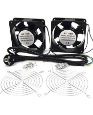 VENTILADOR DOBLE 12 CM POWERGREEN ARMARIO RACK VENTILADOR DOBLE 12 CM POWERGREEN ARMARIO RACK
