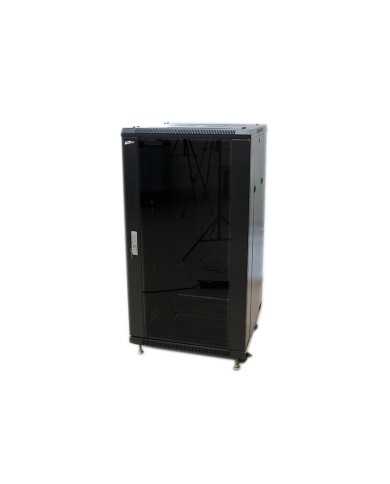 ARMARIO RACK POWERGREEN 22U 60X80 DESMONTADO PUERTAS CRISTAL Y METAL ARMARIO RACK POWERGREEN 22U 60X80 DESMONTADO PUERTAS CRISTAL Y METAL
