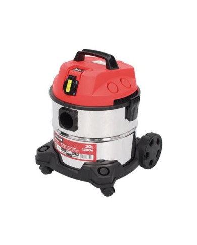 ASPIRADORA INOX POLVO-LÍQUIDOS 20 L. 1.200 W. MADER