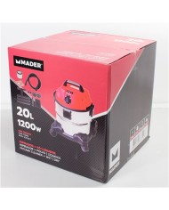 ASPIRADORA INOX POLVO-LÍQUIDOS 20 L. 1.200 W. MADER