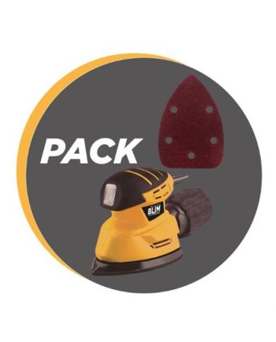 PACK LIJADORA ORBITAL 130W + JUEGO DE 40 LIJAS BLIM