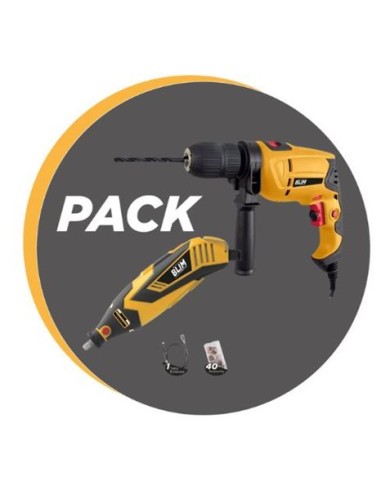 PACK TALADRO 500W + MINI HERRAMIENTA MULTIUSOS + EJE FLEXIBLE BLIM