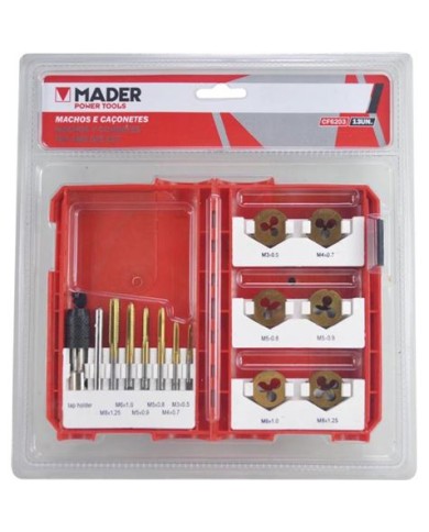 JUEGO MACHOS Y COJINETES 13PCS MADER