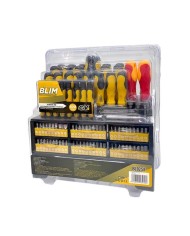 JUEGO 100 PIEZAS DESTORNILLADORES Y PUNTAS BLIM