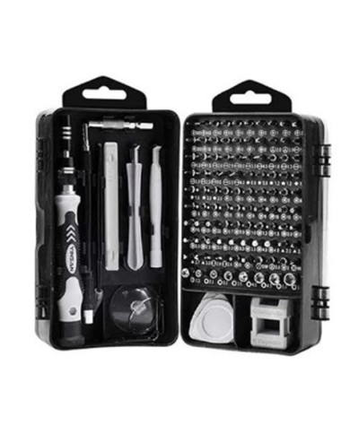 SET DESTORNILLADOR 115 EN 1 CON ESTUCHE DE TRANSPORTE