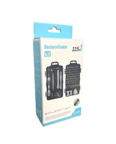 SET DESTORNILLADOR 115 EN 1 CON ESTUCHE DE TRANSPORTE