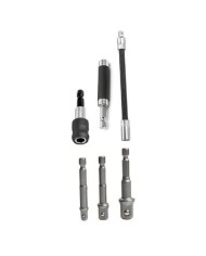 JUEGO 6 PCS ADAPTADORES LLAVE DE VASO + EXTENSIONES MADER