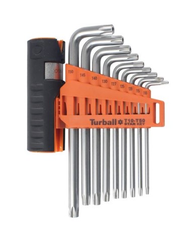 JUEGO LLAVES TORX CON ORIFICIO 9 PCS Y ADAPTADOR MADER