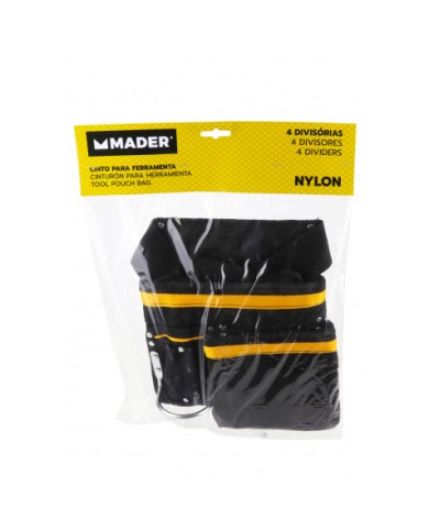 CINTURON DE HERRAMIENTAS CON 4 COMPARTIMENTOS MADER