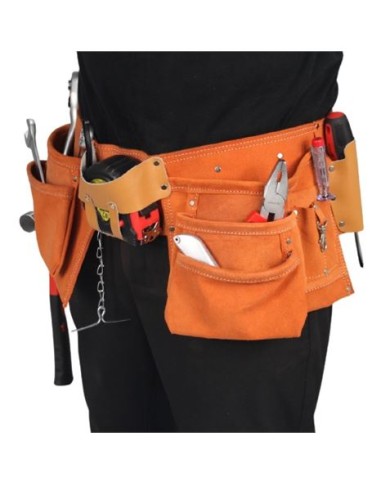 CINTURON PARA HERRAMIENTAS 2 BOLSAS 10 DIV. SAURIUM