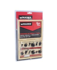 JUEGO 12 PCS FRESAS 6MM PARA MADERA MADER