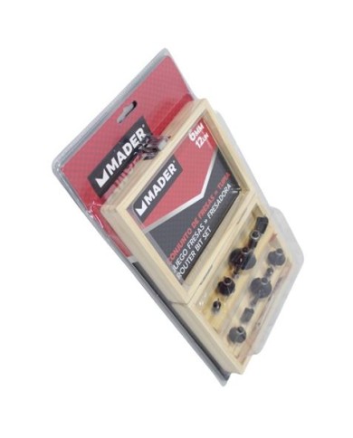 JUEGO 12 PCS FRESAS 6MM PARA MADERA MADER