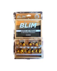 JUEGO 15 PCS FRESAS 6MM PARA MADERA BLIM
