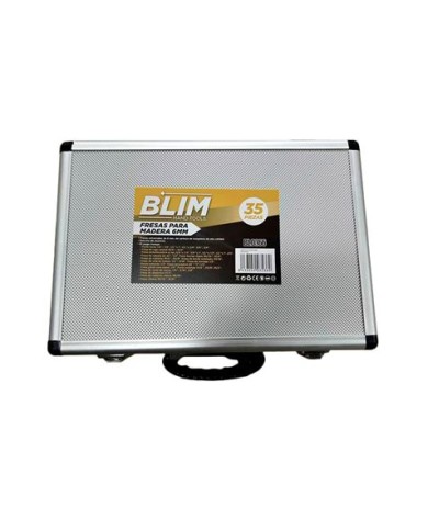 JUEGO 35 PCS FRESAS 6MM PARA MADERA BLIM