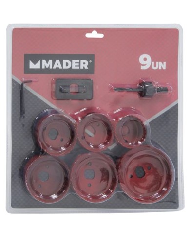 JUEGO 9 PCS CORONAS ACERO CARBONO MADER