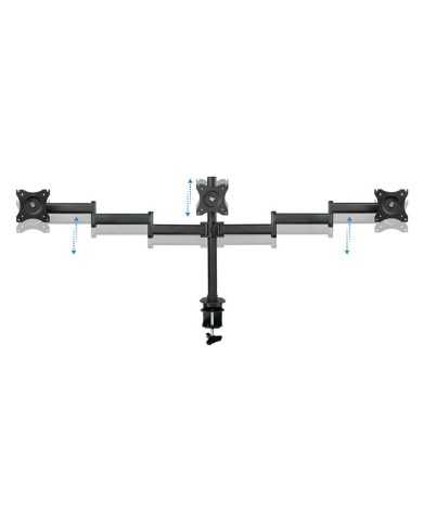 SOPORTE DE MESA TV/MONITOR TOOQ 13-27 8KG 2 BRAZOS PARA 3 PANTALLAS SOPORTE DE MESA TV/MONITOR TOOQ 13-27 8KG 2 BRAZOS PARA 3 PANTALLAS