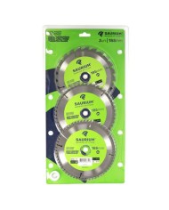 PACK 3 DISCOS CORTE MADERA PARA SIERRAS 185MM. SAURIUM