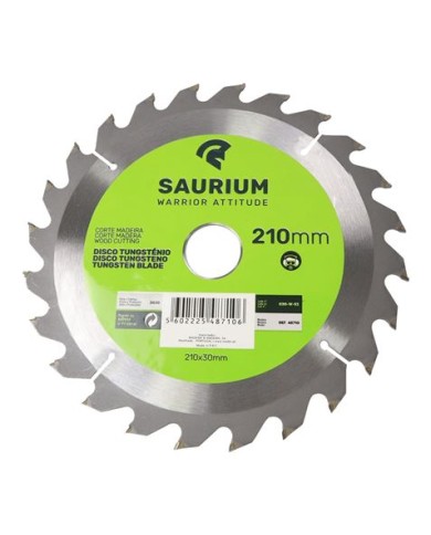 PACK 3 DISCOS CORTE MADERA PARA SIERRAS 210MM. SAURIUM