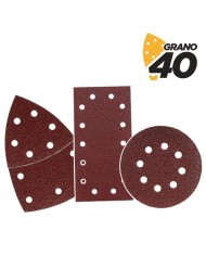 SET DE 9 LIJAS GRANO 40 PARA LIJADORA MODELO BL0151