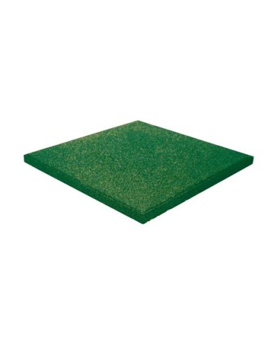 BALDOSA DE CAUCHO ANTITRAUMA 400X400X25MM COLOR VERDE ARTPLAST