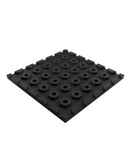 BALDOSA DE CAUCHO ANTITRAUMA 400X400X25MM NEGRA ARTPLAST
