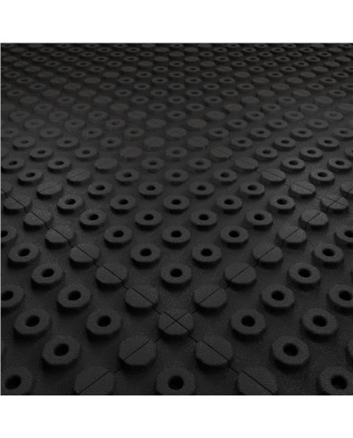 BALDOSA DE CAUCHO ANTITRAUMA 400X400X25MM NEGRA ARTPLAST