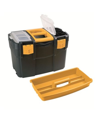 CAJA DE HERRAMIENTAS 460×280×455MM CON ORGANIZADORES Y BANDEJA ARTPLAST