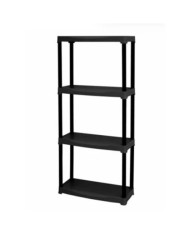 ESTANTERIA POLIPROPILENO NEGRA 4 BALDAS 600X300XH1330MM ARTPLAST