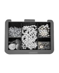 CAJA DE CAUDALES METÁLICA CON LLAVE 9X25X18CM 5 COMPARTIMENTOS CROMAD