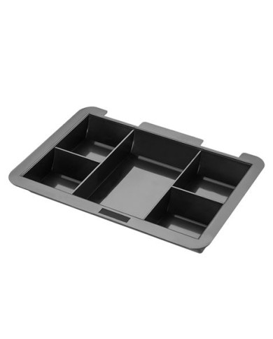 CAJA DE CAUDALES METÁLICA CON LLAVE 9X25X18CM 5 COMPARTIMENTOS CROMAD
