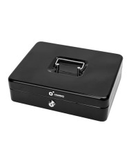 CAJA DE CAUDALES METÁLICA CON LLAVE 9X30X24CM 5 COMPARTIMENTOS CROMAD