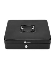 CAJA DE CAUDALES METÁLICA CON LLAVE 9X30X24CM 5 COMPARTIMENTOS CROMAD