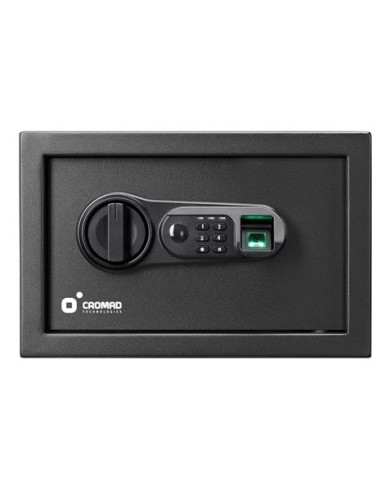 CAJA FUERTE ELECTRÓNICA CON DETECTOR DE HUELLA 200X310X200MM CROMAD