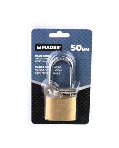 CANDADO LATON LARGO, 50MM MADER